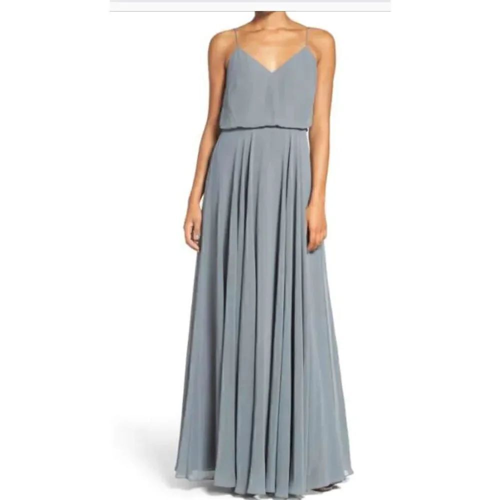 Jenny Yoo Bridesmaid Dress Inesse mineral gray size 26